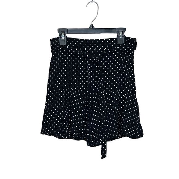 Zara black white polka dots ruffled skort size Small - Picture 9 of 11